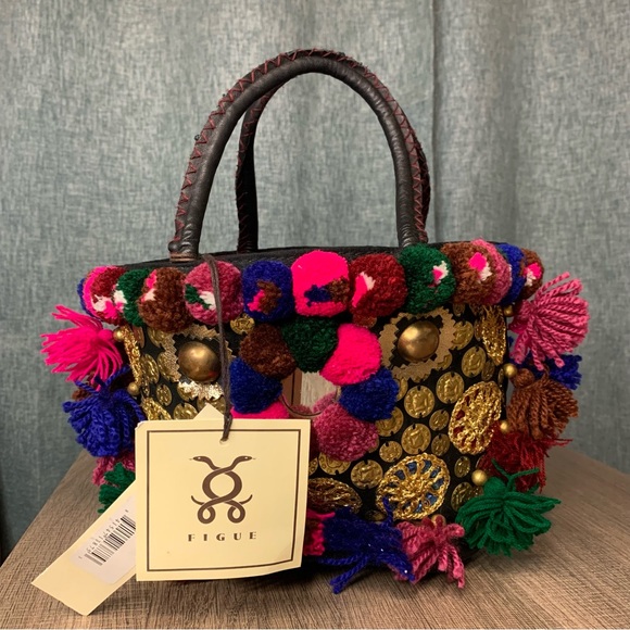 NWT FIGUE Frida Mini Tuk Tuk Tote bag Multicolor OS - Picture 1 of 13